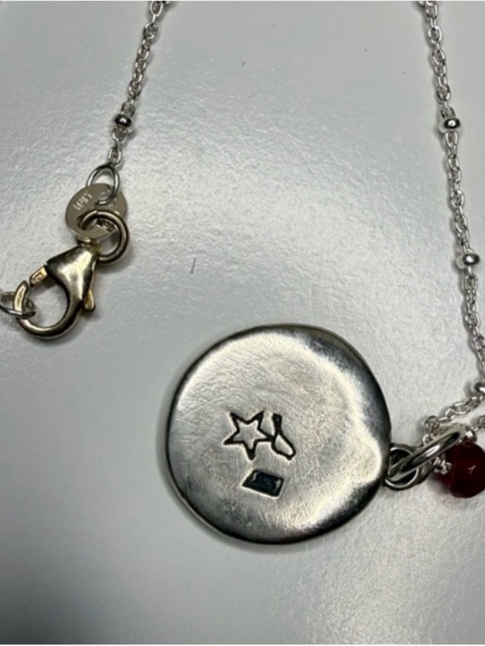 'Forget Me Not' Sterling Pendant Necklace - Silver Floral Charm - Picture 4 of 13
